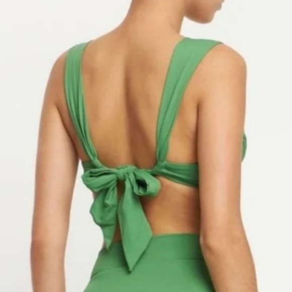 WEWOREWHAT Ruched Bikini Top | Palm Green | REVOLVE - Picture 7 of 12